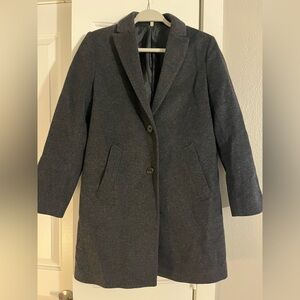 Women's Gray Wool Blend Coat